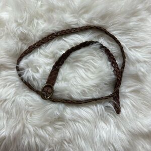 Braided Brown Leather Belt